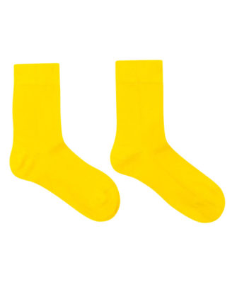 Gele naadloze bamboe sokken voor kinderen