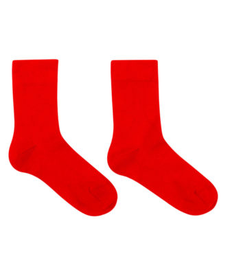 Naadloze bamboe sokken voor kinderen rood