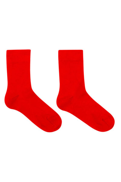 Naadloze bamboe sokken voor kinderen rood